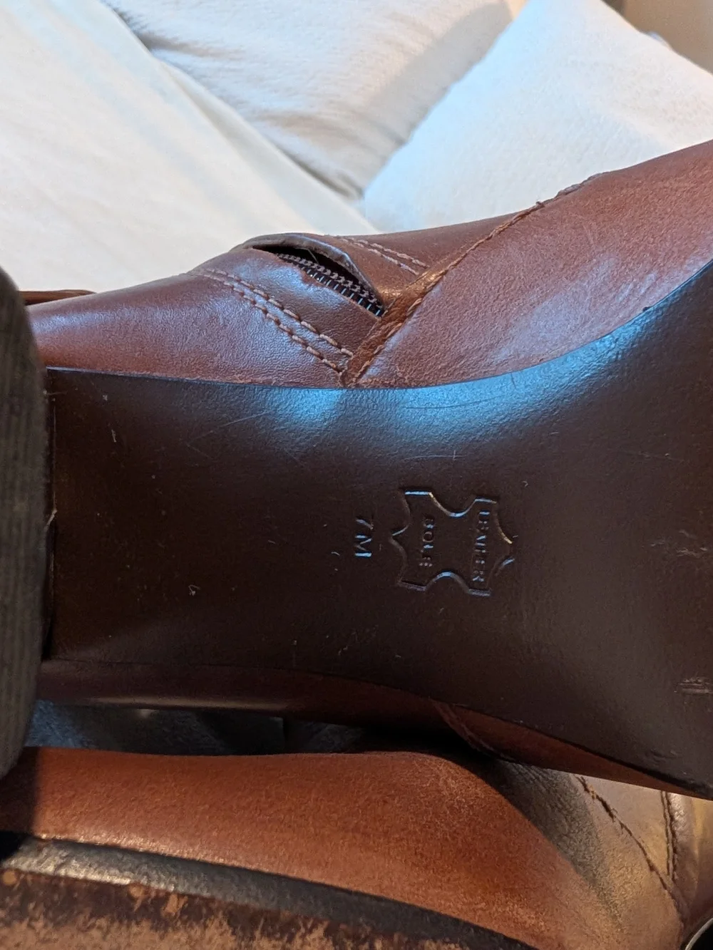 Brown Leather Ankle Booties - Classic Women's Heeled Boots